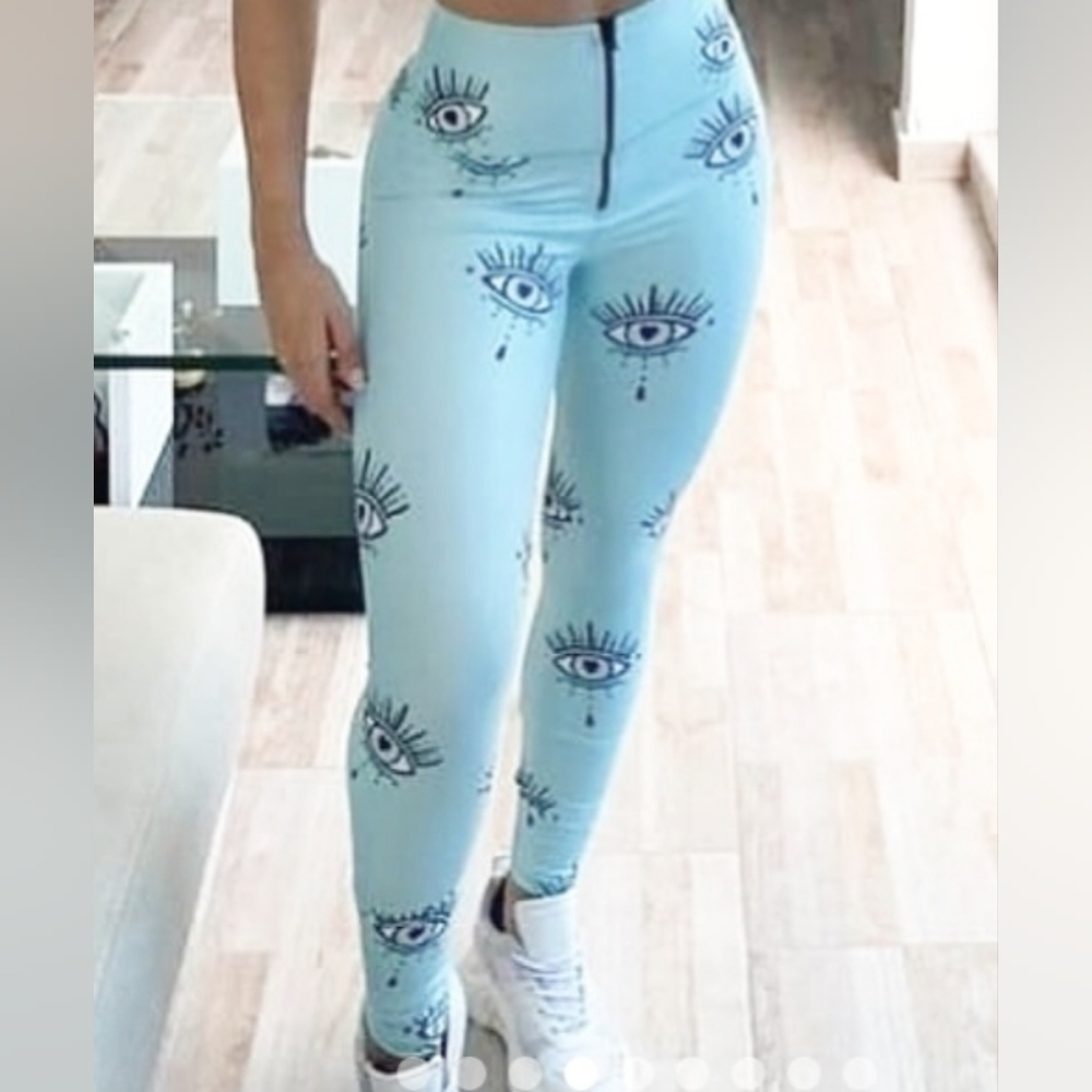 High waisted Zip-up Leggings
